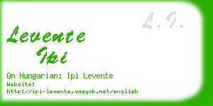 levente ipi business card